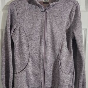Women's Heathered Purple Zip-Up Jacket